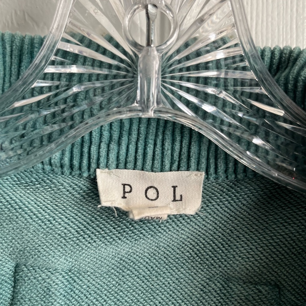 POL Teal Starlight Glow Oversized Star Patch Jacket Large - Picture 2 of 5